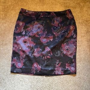 🤑SALE 3 for $20!🤑 Beautiful Ann Taylor black impressionist style skirt, sz12P